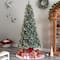 8ft. Pre-Lit Frosted British Columbia Mountain Pine Artificial Christmas Tree, Clear Lights